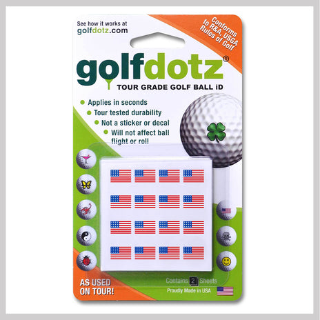 US Flag Golfdotz Packaging 