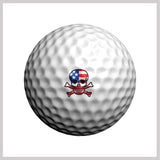 Skullmania USA Golfdotz Design on Golf Ball 