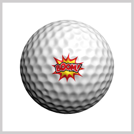 Boom Golfdotz Design on Golf Ball 