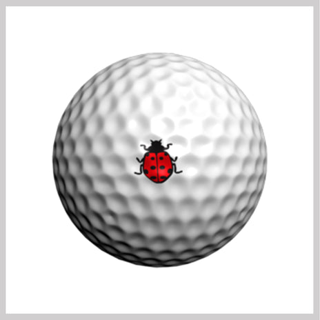 Ladybug Golfdotz Design on Golf Ball 