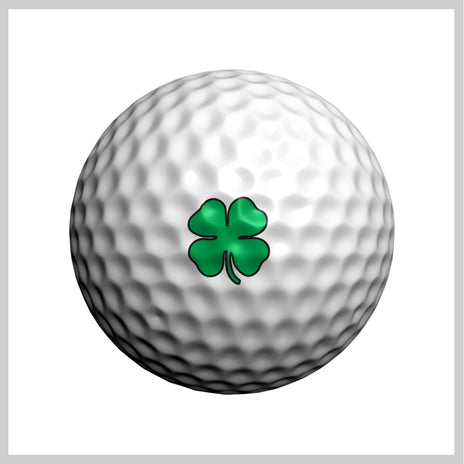 Lucky Clover Golfdotz Design on Golf Ball 