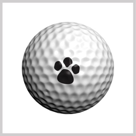 Paw Prints Golfdotz Design on Golf Ball 