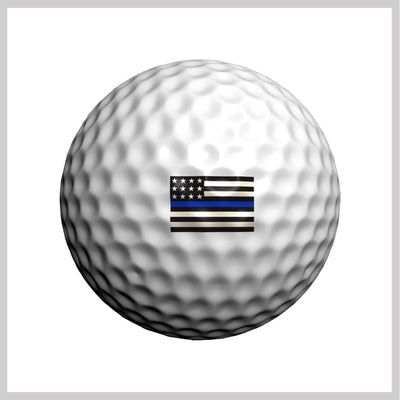 Thin Blue Line Golfdotz Design on Golf Ball