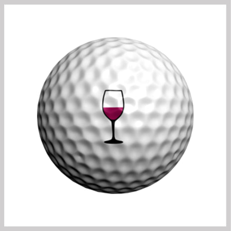 Viva Vino Golfdotz Design on Golf Ball 